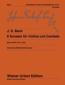 Bach: 6 Sonatas BWV 1017-1019 Volume 2 for Violin published by Wiener Urtext